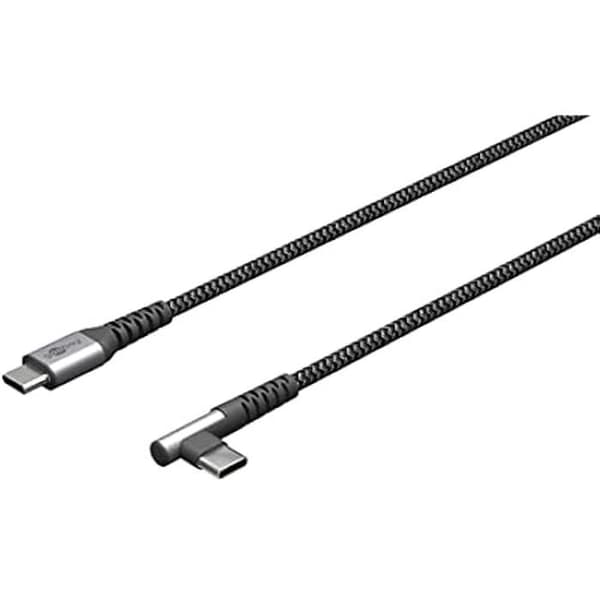 USB-C-kabel - GOOBAY - 64659 - Snabbladdare 60 W - 90 ° vinkel - 1 meter svart