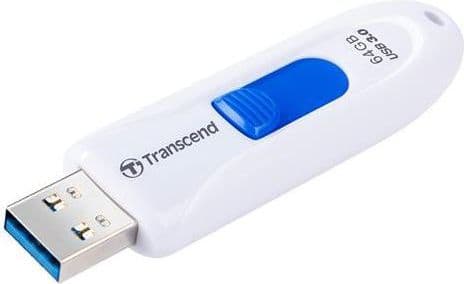 Transcend JetFlash 790 64GB, 64 GB, USB A-tyyppi, 3.2 Gen 1 (3.1 Gen 1), Liuku, 4,9 g, Valkoinen Valkoinen