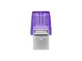 Miniatyrbild 4 av 4: Kingston Technology DataTraveler microDuo 3C, 256 GB, USB Type-A / USB Type-C, 3.2 Gen 1 (3.1 Gen 1), 200 MB/s, Andra, Rostfritt stål, Lila