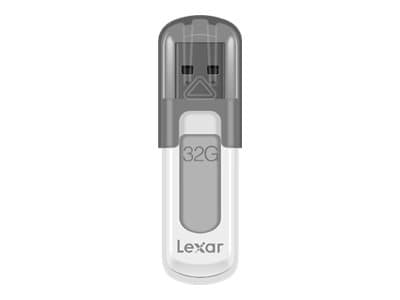 Lexar JumpDrive V100 - USB-flashstasjon - 32 GB - USB 3.0 - grå Grå, Hvit