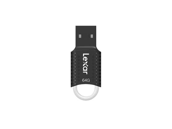 MINNEDREV FLASH USB2 64GB V40 LJDV40-64GAB LEXAR Sort