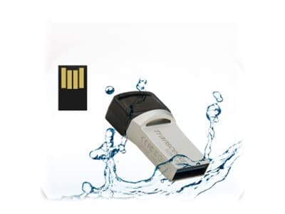 Transcend JetFlash 890 - USB-minne - 128 GB - USB 3.1 Gen 1 / USB-C - silver