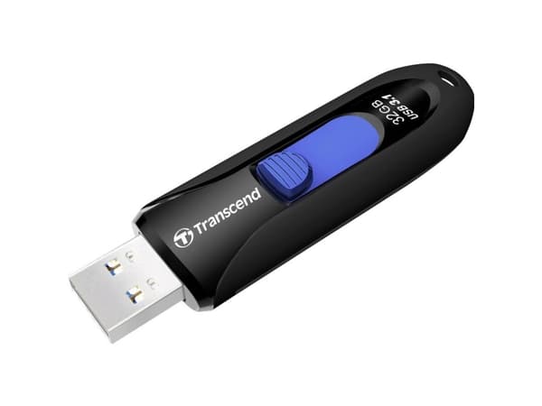 Transcend JetFlash 790 32GB, 32 GB, USB A-tyyppi, 3.2 Gen 1 (3.1 Gen 1), Liuku, 4,9 g, Musta, Sininen