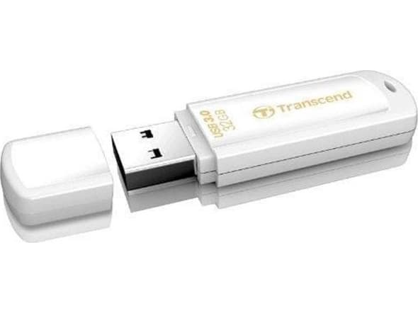 Transcend JetFlash 730 - USB-flashstasjon - 128 GB - USB 3.0 - hvit