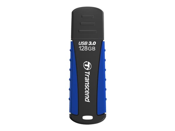 Transcend JetFlash 810, 128 GB, USB A-tyyppi, 3.2 Gen 1 (3.1 Gen 1), Suojus, 12,9 g, Musta, Sininen