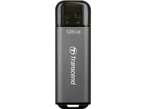 Transcend JetFlash 920 - USB flash-enhet - 128 GB - USB 3.2 Gen 1 - rymdgrå