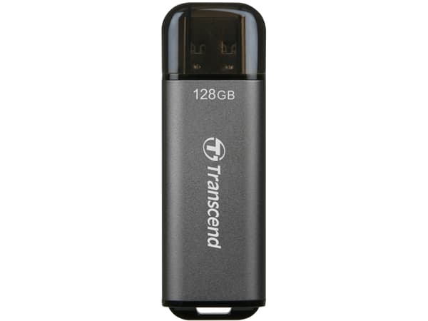 Transcend JetFlash 920 - USB flash-enhet - 128 GB - USB 3.2 Gen 1 - rymdgrå