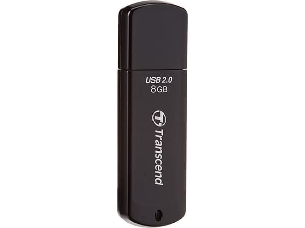 Transcend JetFlash elite JetFlash 350, 8 GB, USB Type-A, 2.0, Med lokk, 8,5 g, Sort Sort