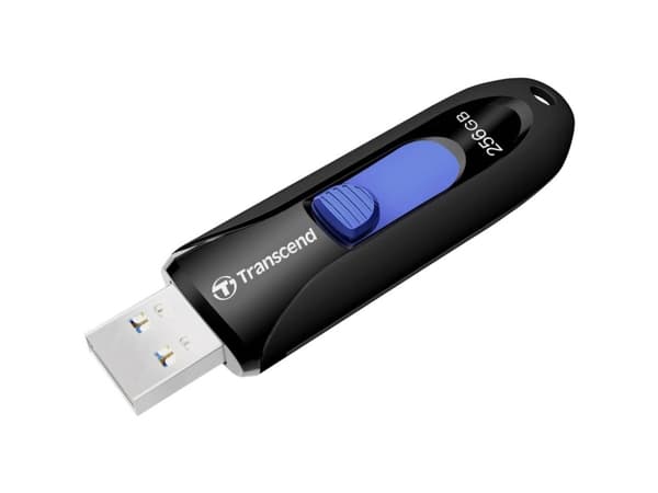 Transcend JetFlash 790, 256 GB, USB Type-A, 3.2 Gen 1 (3.1 Gen 1), Utan skyddshatt, 19 g, Svart