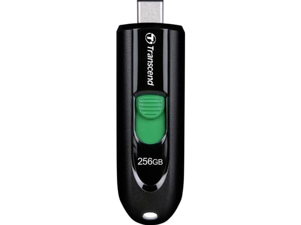 Transcend JetFlash 790C, 256 GB, USB Type-C, 3.2 Gen 1 (3.1 Gen 1), Erme, 4,9 g, Sort Sort
