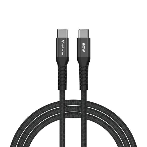 VERBATIM KABEL USB-C/ USB-C 60W SVART