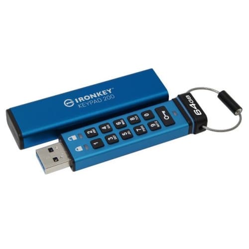 USB-Minne KINGSTON Ironkey 200 64GB Blå