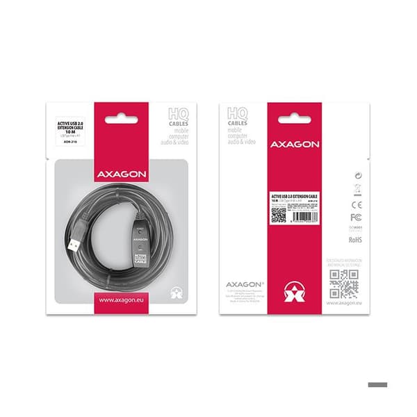 USB-kabel - AXAGON - ADR-210 - USB 2.0 - USB-A till USB-A - 10 m