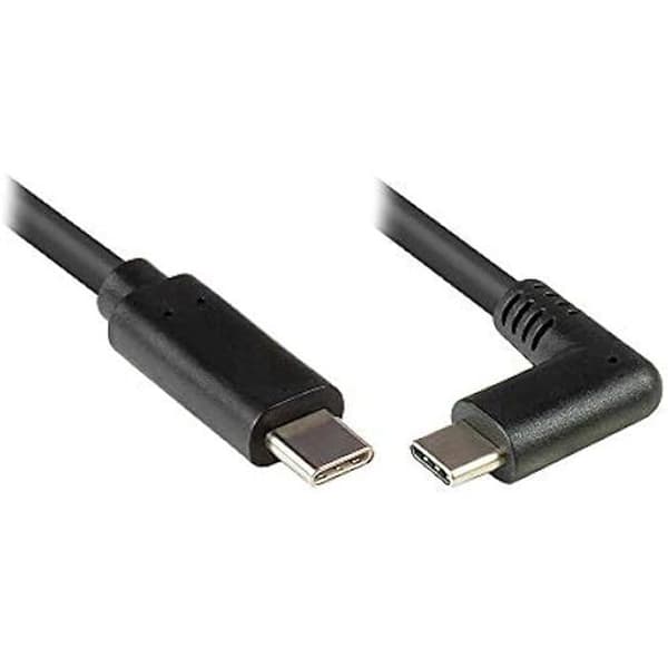 GC-M0260 USB 2.0 anslutningskabel - vinklad USB-C kontakt till USB 2.0 A kontakt - Dubbel skärmning - 480 datatransfer