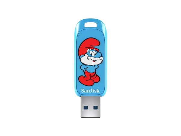 SanDisk Smurfs - Brainy Smurf Edition USB-flashstasjon - 64 GB - USB 3.2 Gen 1