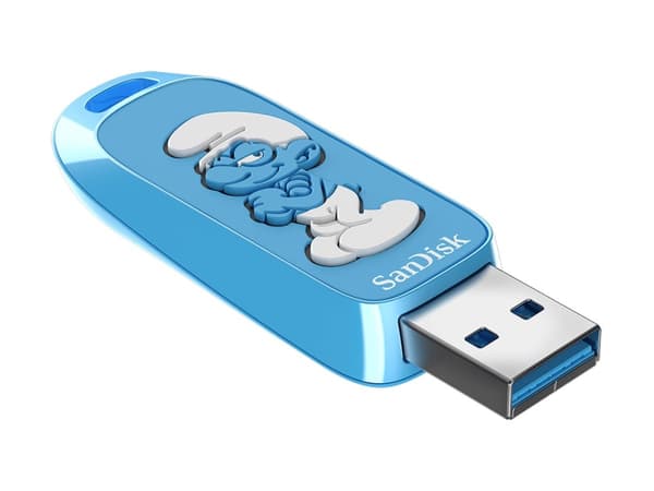 SanDisk Smurfs - Brainy Smurf Edition USB-flashstasjon - 64 GB - USB 3.2 Gen 1
