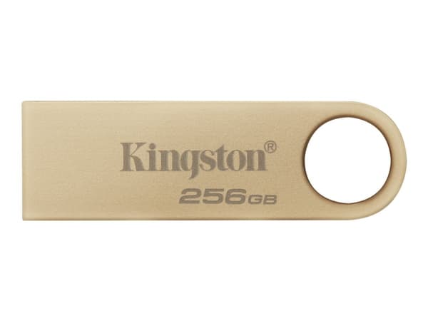 Kingston DataTraveler SE9 G3 - USB-flashstasjon - 256 GB - USB 3.2 Gen 1 - gull Gull