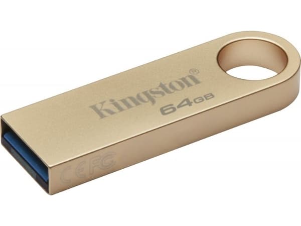 Kingston Technology DataTraveler SE9 G3, 64 GB, USB Type-A, 3.2 Gen 1 (3.1 Gen 1), 220 MB/s, Utan skyddshatt, Guld