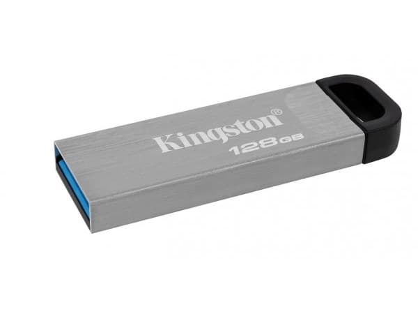 Kingston Technology DataTraveler Kyson, 128 GB, USB A-tyyppi, 3.2 Gen 1 (3.1 Gen 1), 200 MB/s, Ilman suojusta, Hopea