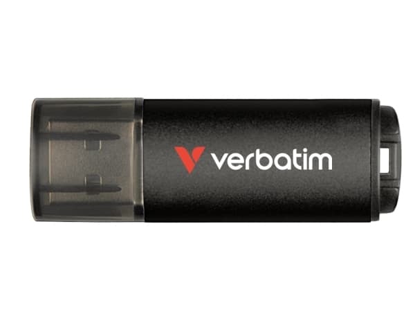 Verbatim V200 Metal USB Drive 64GB, 64 GB, USB Type-A, 3.2 Gen 1 (3.1 Gen 1), 200 MB/s, Cap, Black