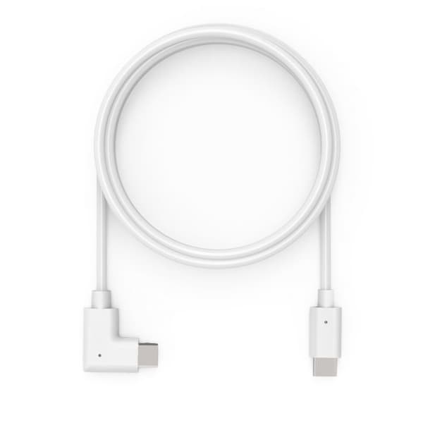 USB-C till USB-C-kabel - COMPULOCKS - 1,8 m - 90° kontaktdon - Kompatibel med säkerhetsfodral - Integrerad gömd