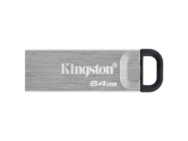 Kingston Technology DataTraveler Kyson, 64 GB, USB A-tyyppi, 3.2 Gen 1 (3.1 Gen 1), 200 MB/s, Ilman suojusta, Hopea