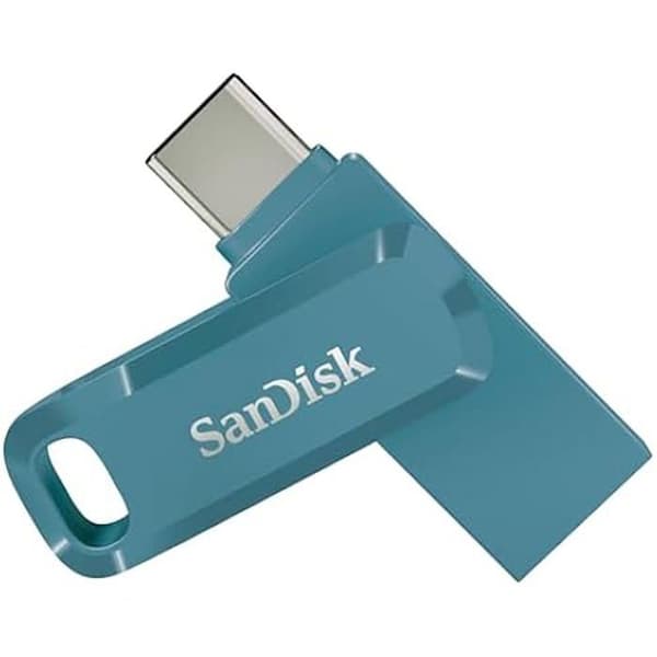 USB-minne - SANDISK - Ultra Dual Drive Go - 128 Go - USB Type-C och Type-A - Hastighet upp till 400 Mo/s Blå