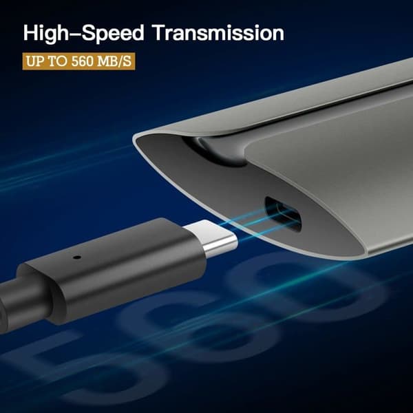 Extern SSD - HIKSEMI - 1 To - USB 3.1/Type C - Læseshastighed 560 Mo/s - Ultra Tynd