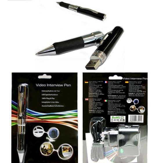 TECHNAXX VIP Video-Interview-Pen 8GB Svart Svart