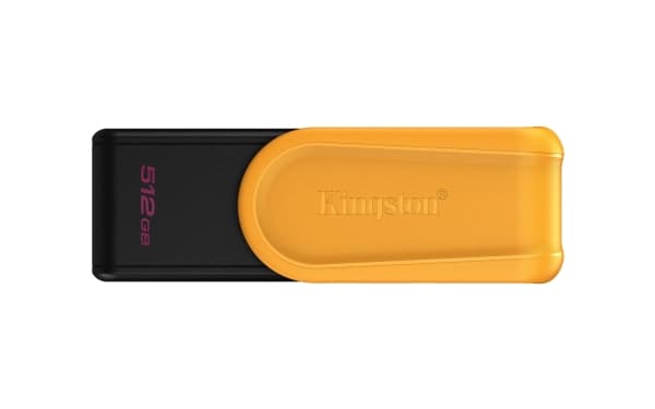 KINGSTON 512GB Portable USB 3.2 Gen 1 DataTraveler Exodia S Black/Yellow Sort, Gult