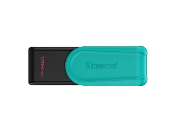 KINGSTON 128GB Portable USB 3.2 Gen 1 DataTraveler Exodia S Black/Turquoise Sort, Turkis