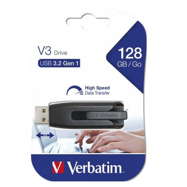 USB-Penn Verbatim Svart Grå Flerfarget 128 GB