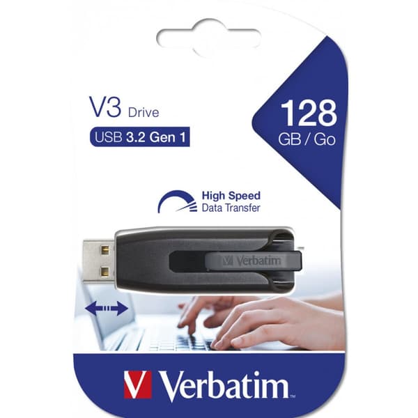 USB-Penn Verbatim Svart Grå Flerfarget 128 GB Sort