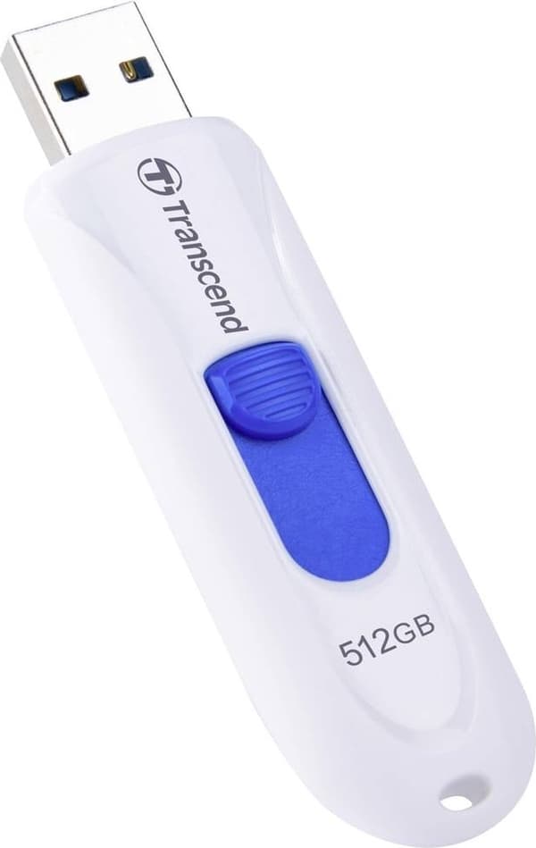 Transcend USB-minne 512 GB TS512GJF790W USB 3.1 Gen 1 Svart, Vit