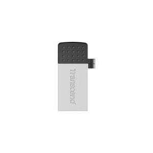 Transcend JetFlash Mobile 380 - USB-muistitikku - 16 Gt - USB2.0 - hopea (TS16GJF380S)