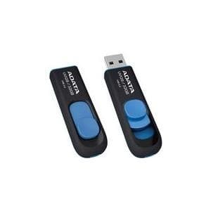 ADATA DashDrive UV128 - USB-minne - 32GB - USB3.0 - Svart/Blå (AUV128-32G-RBE) Svart, Blå