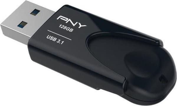 PNY Attache 4 3.1 USB-muistitikku 128 Gt USB Type-A 3.2 Gen 1 (3.1 Gen 1) Musta