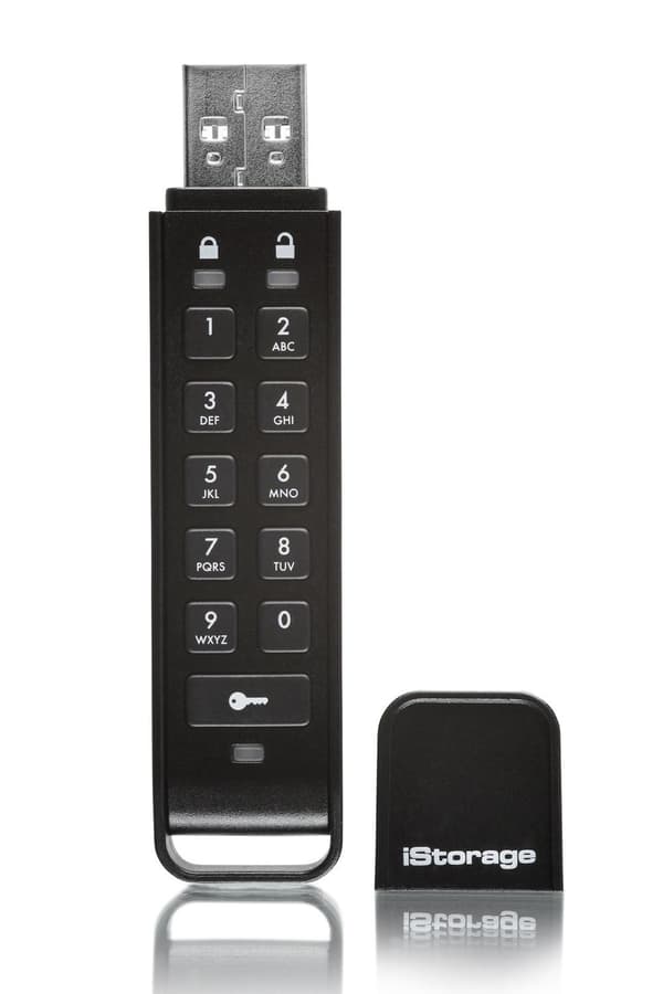 iStorage datAshur Personal 2 - USB stick - 8 GB - Talkode - Sort