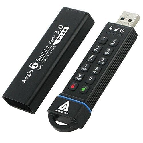 Apricorn Aegis Secure Key 3.0 - USB-muistitikku - salattu - 480 Gt - USB 3.0 - FIPS 140-2, taso 3