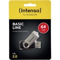 Miniatyrbild 2 av 3: USB-nyckel - INTENSO - Basic Line - 64 GB - Svart - USB 2.0