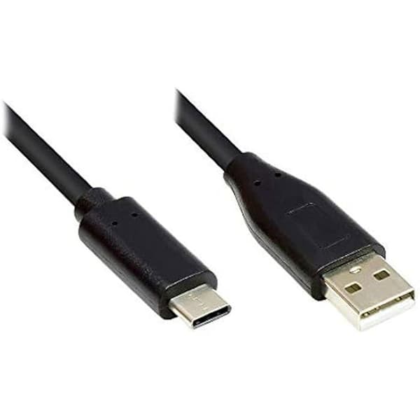 USB 2.0 Anslutningskabel – USB-C han till USB 2.0 A – Kopparledare, Dubbel Skärmning, Dataöverföring 480