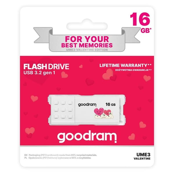 USB-minne GoodRam UME3-0160W0R11-V Vit 16 GB