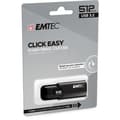 Miniatyrbild 1 av 3: USB-minne - EMTEC - B110 CLICK EASY - 512 GB - USB Typ-A - Läshastighet 20 MB/s