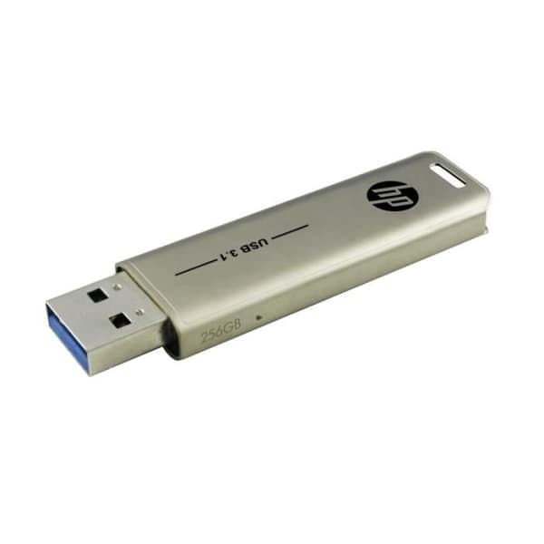 HP USB 3.1 X796W 256 GB DRIVE, PUSH AND PULL DESIGN, METALL FINISH