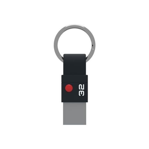 USB-nyckel - EMTEC - Nano Ring T100 - 32 GB - Svart/Silver - USB 3.0
