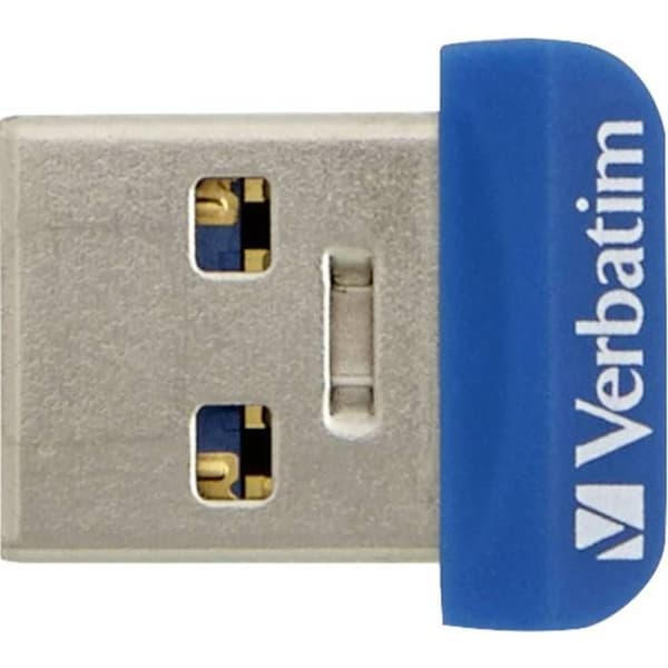 Store 'n' Stay NANO USB-nyckel - 16 GB - USB 3.0 - blå - VERBATIM