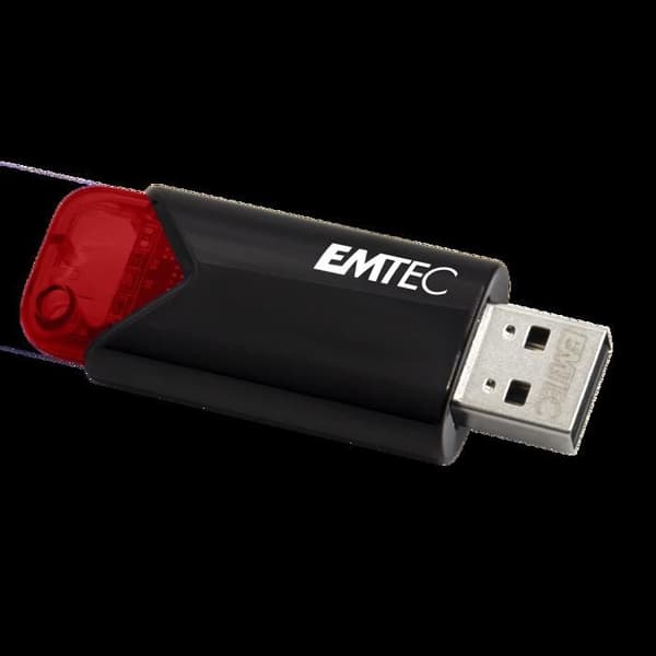 USB-minne - EMTEC - B110 Click Easy - 256 Go - USB 3.2 - Hastighet 20MB/s - Röd