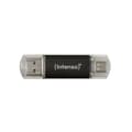 Miniatyrbild 1 av 3: USB-nyckel - INTENSO - Twist Line - 64 GB - USB-A, USB-C™ - USB 3.1 Gen 1 - Grå