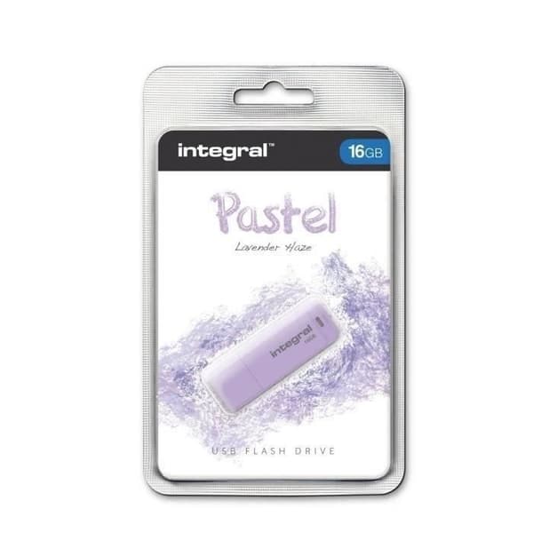 INTEGRAL Pastell USB-nyckel - 16 GB - USB 2.0 - Lavendel