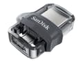 Miniatyrbild 3 av 4: SANDISK ULTRA DUAL DRIVE M3.0 256GB USB-minne - Dubbla anslutningar - Grå